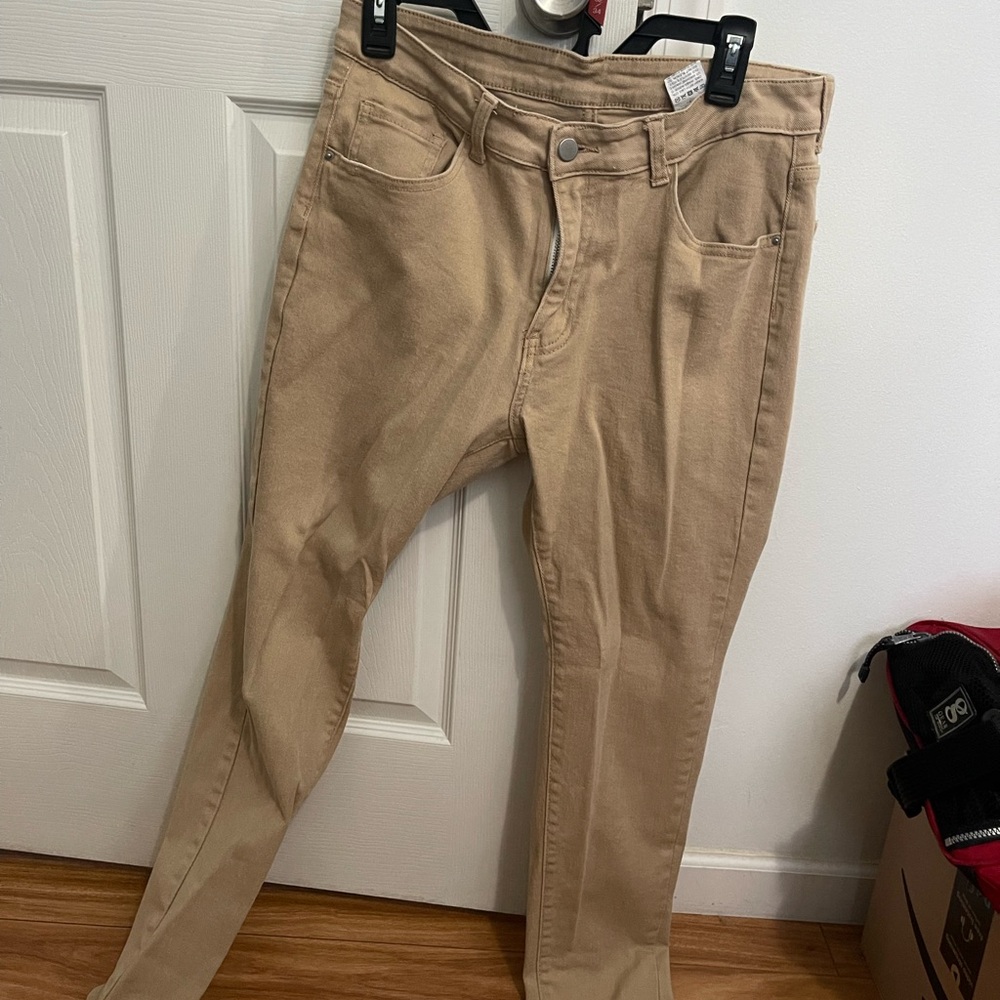 Stylish Tan Skinny Jeans